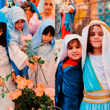 Novena à Mãe de Deus tem início,  em Catalão, com terço na gruta e  presença das crianças